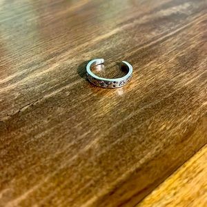 Butterfly adjustable silver ring